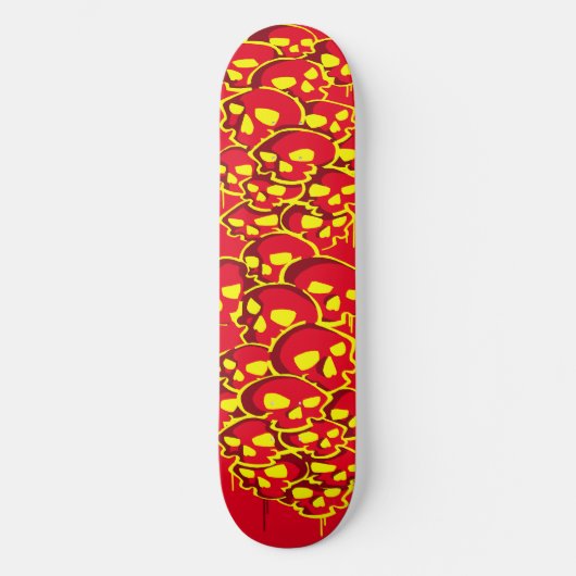 Kolom van schedels Graffiti Persoonlijk Skateboard (Voorkant)