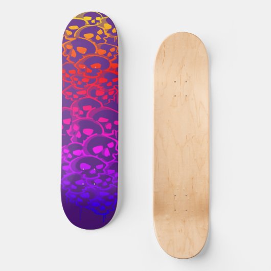 Kolom van schedels Graffiti Persoonlijk Skateboard (Voorkant)