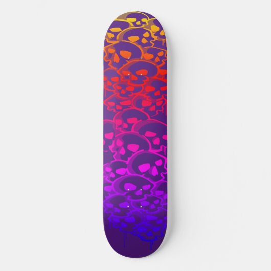 Kolom van schedels Graffiti Persoonlijk Skateboard (Voorkant)