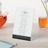 Kolom zwarte witte productprijs reclamebord met voetstuk (Insitu)