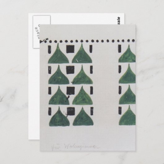 Koloman Moser- Draft for wall decoration Briefkaart (Voorkant / Achterkant)