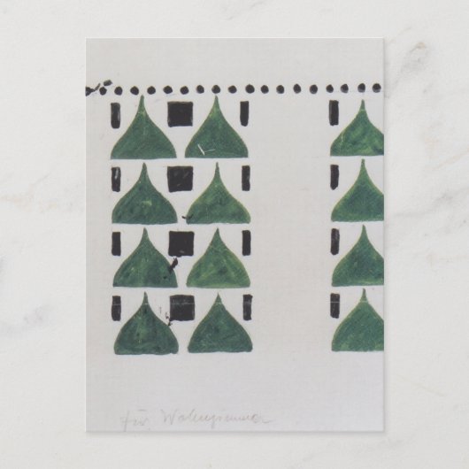 Koloman Moser- Draft for wall decoration Briefkaart (Voorkant)