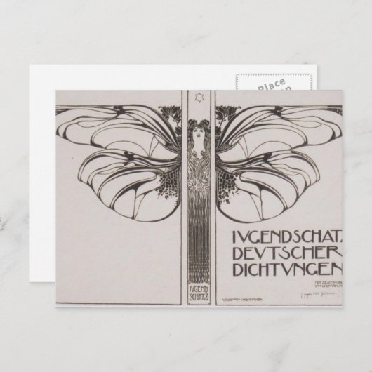 Koloman Moser- Ewart Felicie Jugendschatz zegels Briefkaart (Voorkant / Achterkant)