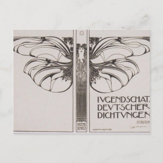 Koloman Moser- Ewart Felicie Jugendschatz zegels Briefkaart (Voorkant)