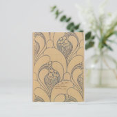 Koloman Moser- Fabric-ontwerp met florale bloem Briefkaart (Staand voorkant)