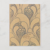 Koloman Moser- Fabric-ontwerp met florale bloem Briefkaart (Voorkant)