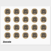 Koloman Moser - Ontwerp van het embleem Ronde Sticker (Vel)
