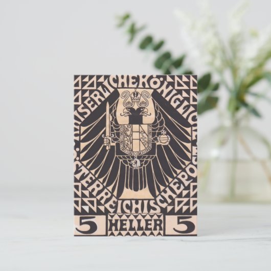 Koloman Moser-Postage-poststempel Briefkaart (Staand voorkant)