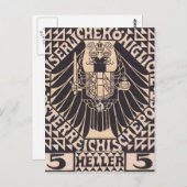 Koloman Moser-Postage-poststempel Briefkaart (Voorkant / Achterkant)