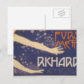 Koloman Moser-Poster van Prins Richard Metternich Briefkaart (Voorkant / Achterkant)