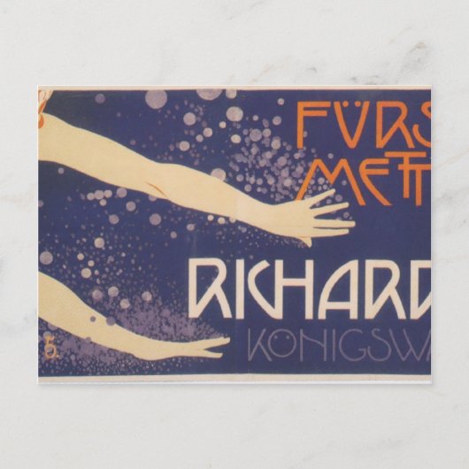 Koloman Moser-Poster van Prins Richard Metternich Briefkaart (Voorkant)