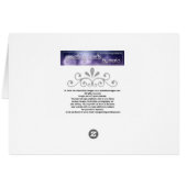 Kolomblauw bloemen leeg Wenskaart (Achterkant Horizontaal)