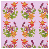 kolombloemen afdrukken stof (Close Up)