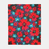 Kolombloemen en -anjers fleece deken (Voorkant)