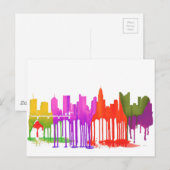 KOLOMBUS, OHIO SKYLINE PUDDLES - BRIEFKAART (Voorkant / Achterkant)