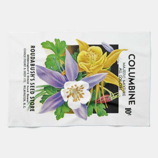 Kolometiket van het pakket van het kolommenzaad theedoek (Horizontaal)