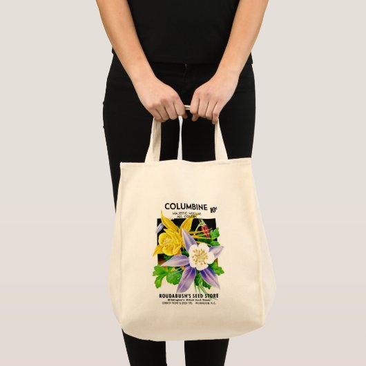 Kolometiket van het pakket van het kolommenzaad tote bag (Voorkant (product))