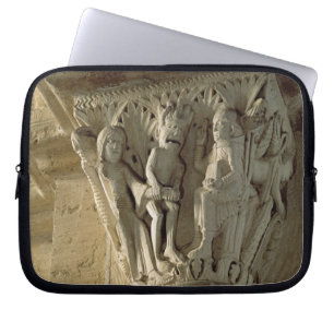 Kolomkapitaal, met afbeelding van St. Benedict die Laptop Sleeve