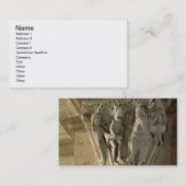 Kolomkapitaal, met afbeelding van St. Benedict die Visitekaartje (Voorkant / Achterkant)