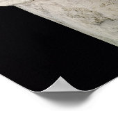 Kolomkapitaal met een man met verhoogde wapens poster (Hoek)