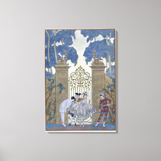 Kolomkolom, afbeelding voor "Fetes Galantes" door  Canvas Afdruk (Voorkant)