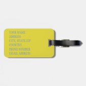 Kolommen 2 bagagelabel (Achterkant horizontaal)