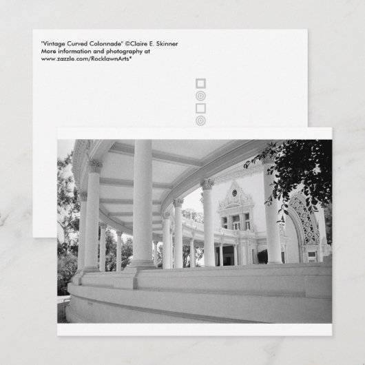  Kolommen Architectuur Zwart en Witte Foto Briefkaart (Voorkant / Achterkant)