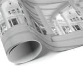 Kolommen Architectuur Zwart en Witte Foto Cadeaupapier (Rol Hoek)