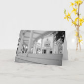  Kolommen Architectuur Zwart en Witte Foto Kaart (Gele Bloem)