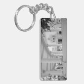  Kolommen Architectuur Zwart en Witte Foto Sleutelhanger (Voorkant Links)