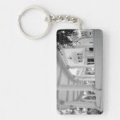  Kolommen Architectuur Zwart en Witte Foto Sleutelhanger (Voorkant)
