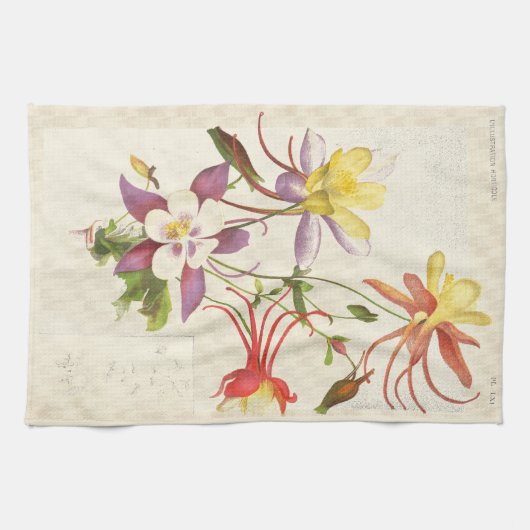 Kolommen flesbloemen, keukenhanddoeken (Horizontaal)