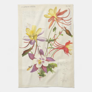 Kolommen flesbloemen, keukenhanddoeken