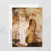 Kolommen Stalactieten Stalagmites Carlsbad Grotten Briefkaart (Voorkant / Achterkant)
