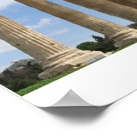 Kolommen Temple Zeus Poster (Hoek)