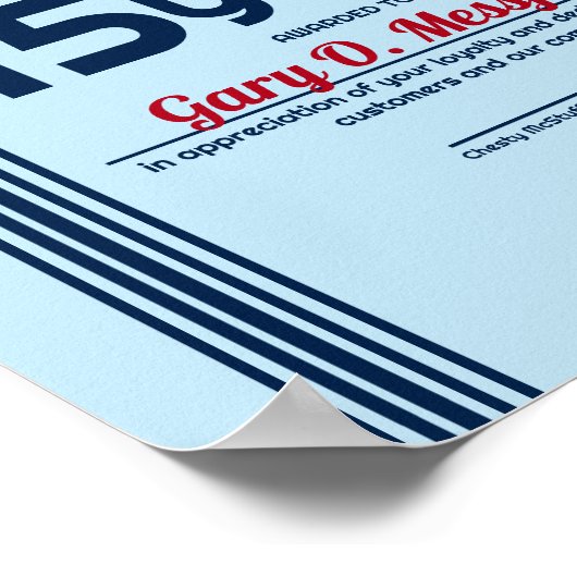 Kolommen universeel certificaat ter nagedachtenis poster (Hoek)