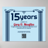 Kolommen universeel certificaat ter nagedachtenis poster (Voorkant)