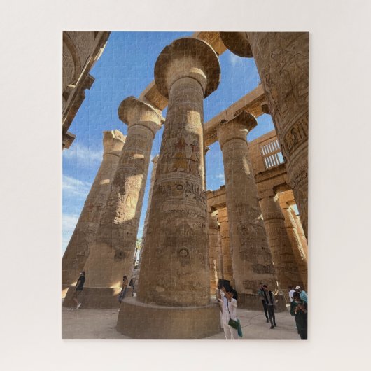 Kolommen van de Karnak Tempel Luxor Egypte Legpuzzel (Verticaal)