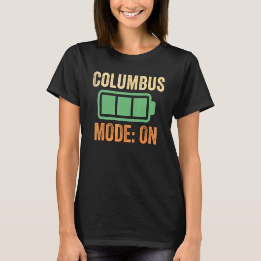 Kolommodus op batterijontwerp t-shirt (Voorkant)