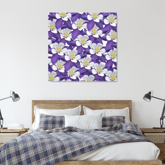 Kolomventilatorpatroon Canvas Afdruk (Insitu (Slaapkamer))