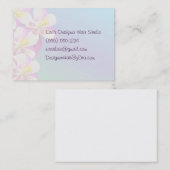 Kolomventilatorroze en wit  visitekaartje (Voorkant / Achterkant)