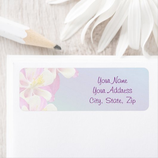 Kolomvormer roze en wit etiket (Insitu)