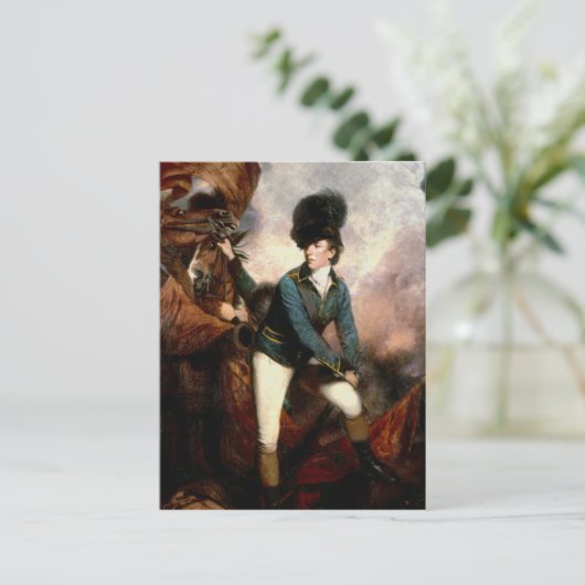 Kolonel Banastre Tarleton 1782 Briefkaart (Staand voorkant)