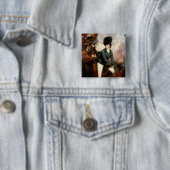 Kolonel Banastre Tarleton 1782 Vierkante Button 5,1 Cm (In situ)