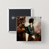 Kolonel Banastre Tarleton 1782 Vierkante Button 5,1 Cm (Voorkant /achterkant)