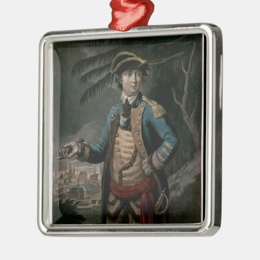 Kolonel Benedict Arnold, pub. Londen, 1776 Metalen Ornament (Links)