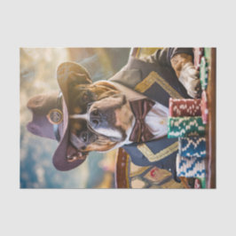 Kolonel Bluff veel, Bulldog die poker speelt Tissuepapier