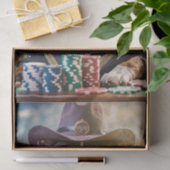 Kolonel Bluff veel, Bulldog die poker speelt Tissuepapier (Geschenk)