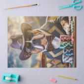 Kolonel Bluff veel, Bulldog die poker speelt Tissuepapier (Craft)