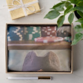 Kolonel Bluff veel, Bulldog die poker speelt Tissuepapier (Geschenk)